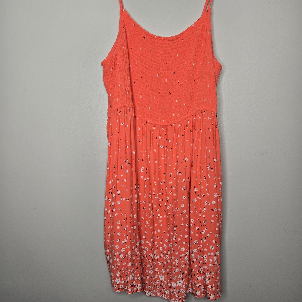 SO Coreal Pink Floral Tank Sun Dress 3X